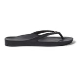 Archies Unisex Arch Support Thongs Crystal Black