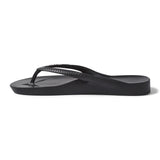 Archies Unisex Arch Support Thongs Black