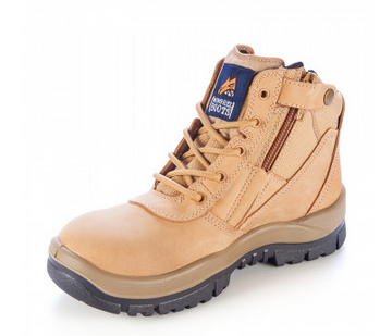 Mongrel Men Ankle Wheat Side Zipper Safety Work Boots 261050